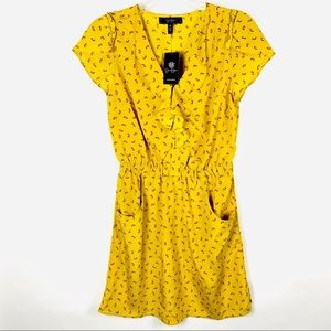 Jessica Simpson Ellington Shoe Print Retro Dress M